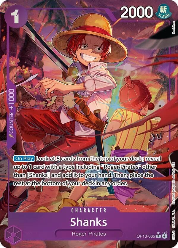Shanks (065) (Alternate Art) — Carrying On His Will card