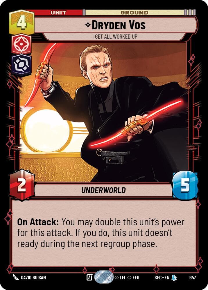 Dryden Vos - I Get All Worked Up (Foil) — Secrets of Power card