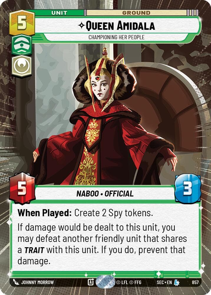 Queen Amidala - Championing Her People (Hyperspace Foil) — Secrets of Power card