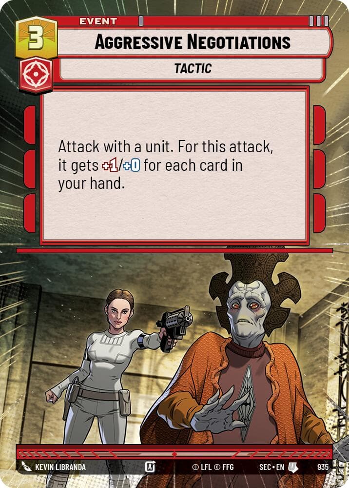 Aggressive Negotiations (Hyperspace Foil) — Secrets of Power card