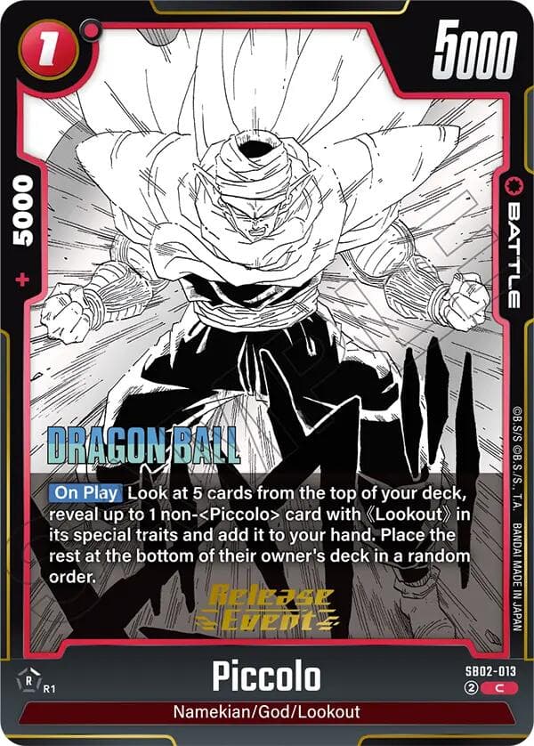 Piccolo - SB02-013 — Manga Booster 02 Release Event Cards card