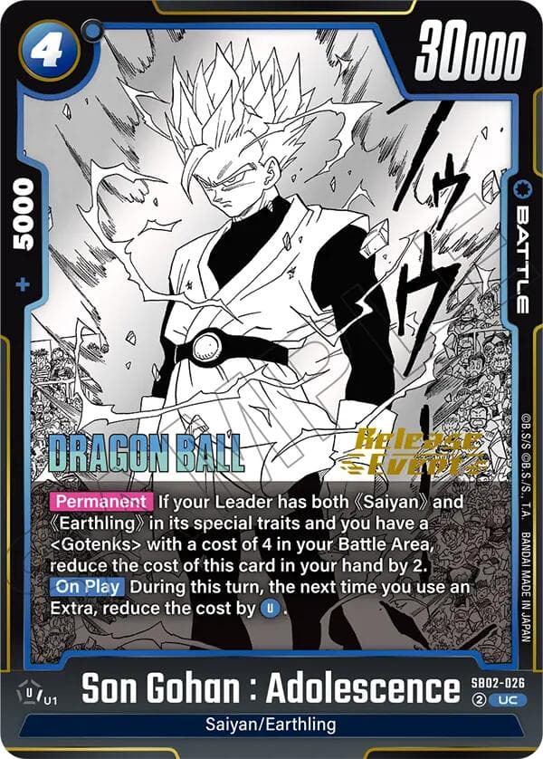 Son Gohan : Adolescence — Manga Booster 02 Release Event Cards card