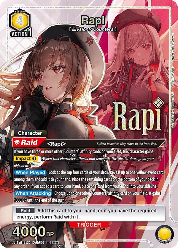 Rapi (106) (SR*) — UE14BT: GODDESS OF VICTORY: NIKKE card