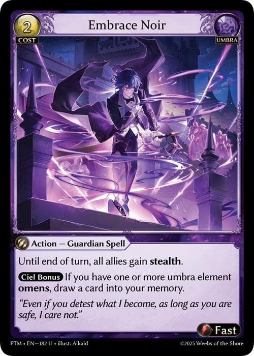 Embrace Noir (Curio Foil) — Phantom Monarchs card