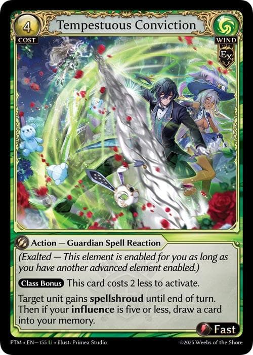 Tempestuous Conviction (Curio Foil) — Phantom Monarchs card