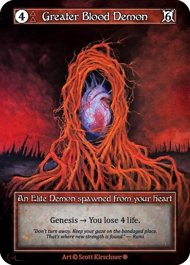 Greater Blood Demon (Foil) — Gothic card