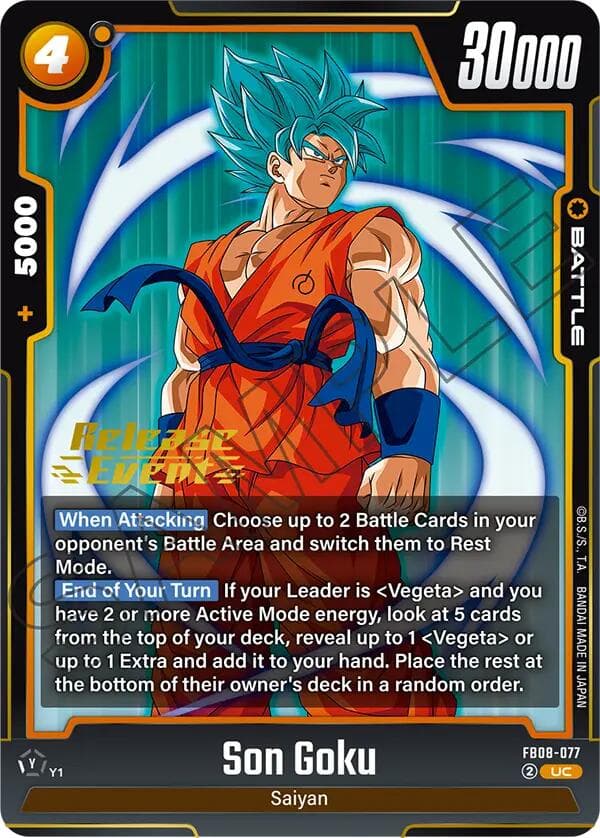 Son Goku - FB08-077 — Saiyan's Pride Release Event Cards card