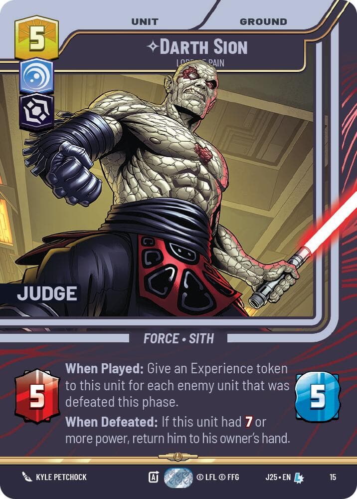 Darth Sion - Lord of Pain — Judge Promos card