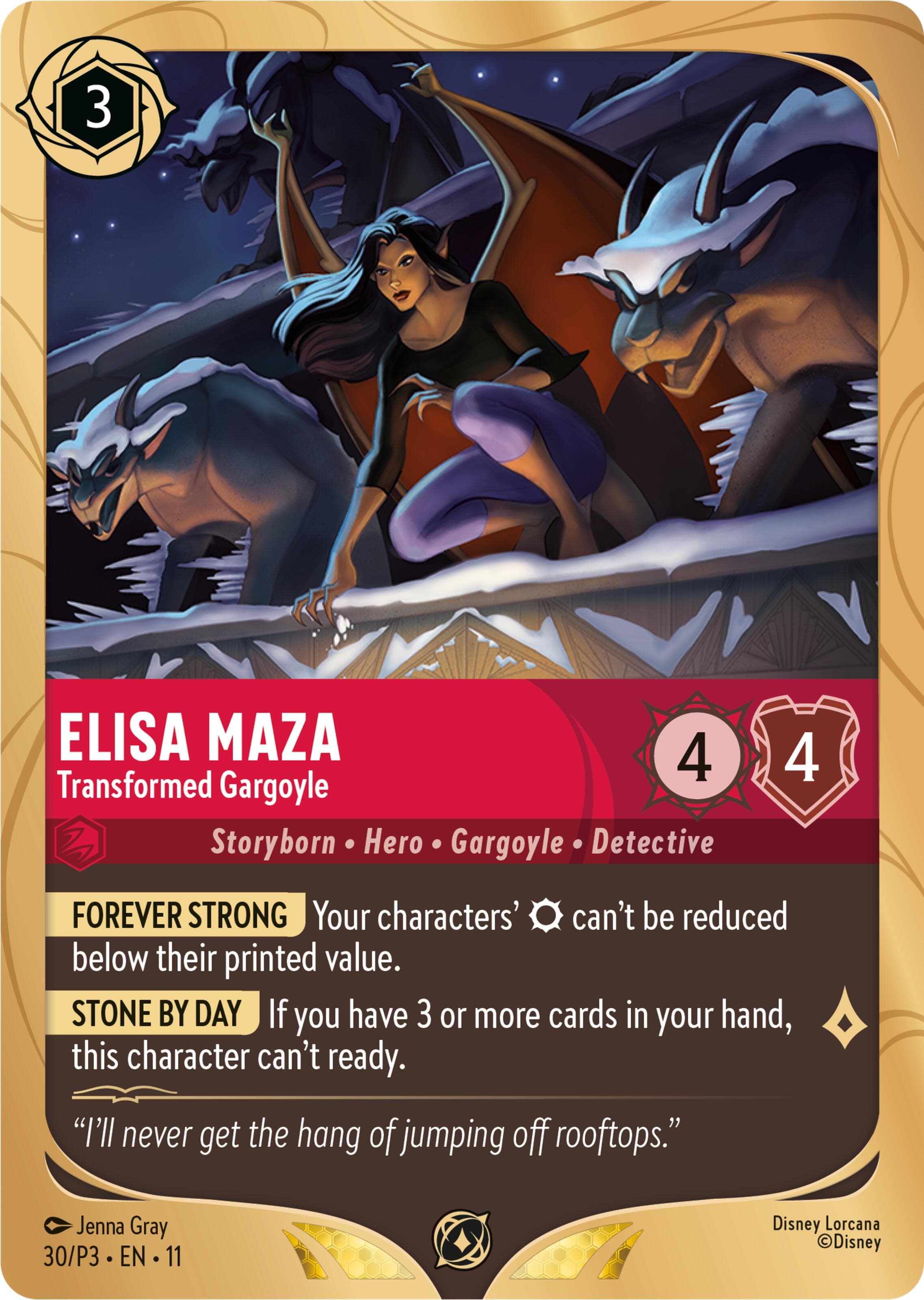 Elisa Maza - Transformed Gargoyle — Disney Lorcana Promo Cards card