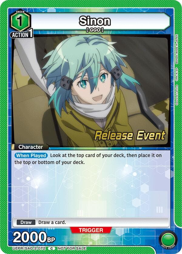 Sinon (072) — UEX06BT: Sword Art Online Vol.2 Release Event Cards card