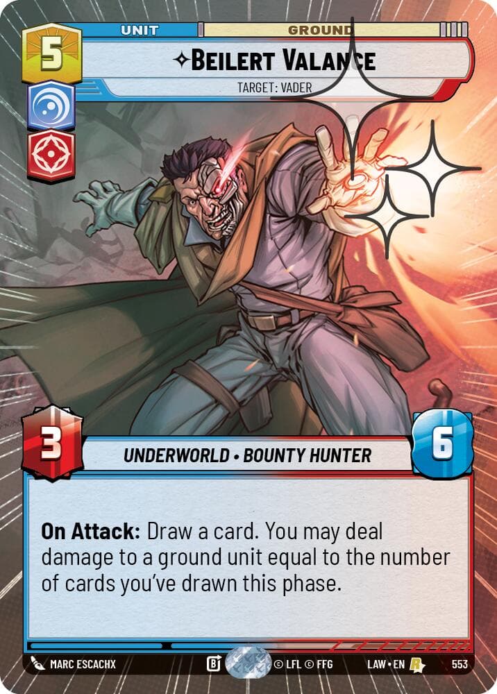 Beilert Valance - Target: Vader (Hyperspace Foil) — A Lawless Time card