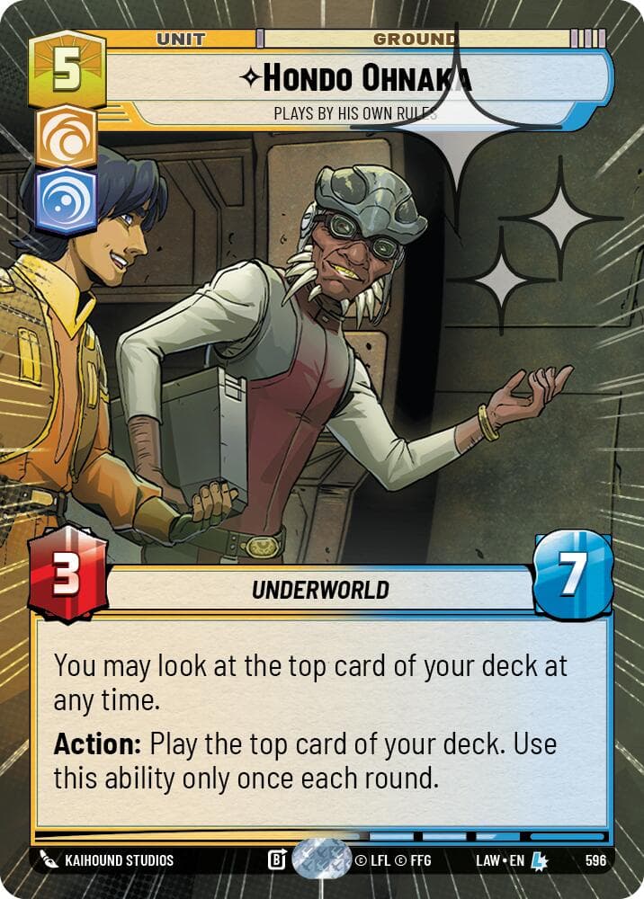 Hondo Ohnaka - Plays By His Own Rules (Hyperspace Foil) — A Lawless Time card