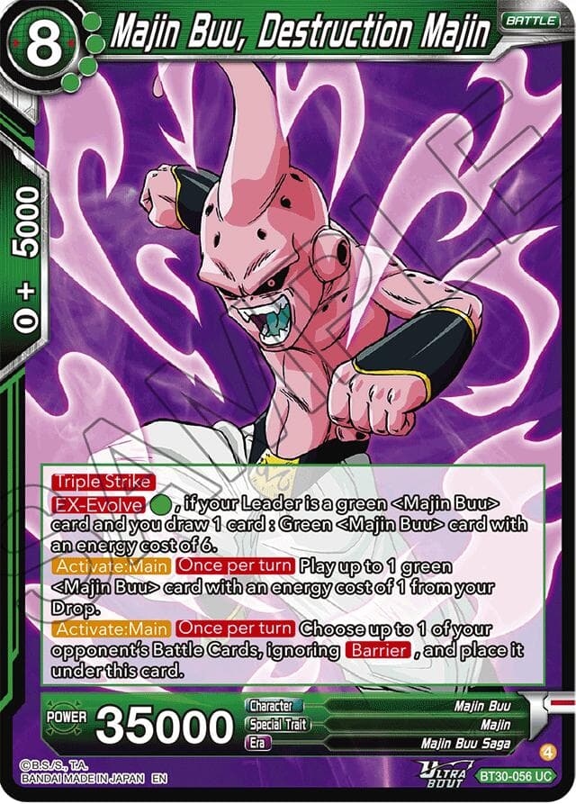 Majin Buu, Destruction Majin — Three Glorious Fighters card