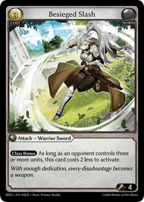 Besieged Slash — Radiant Origins card