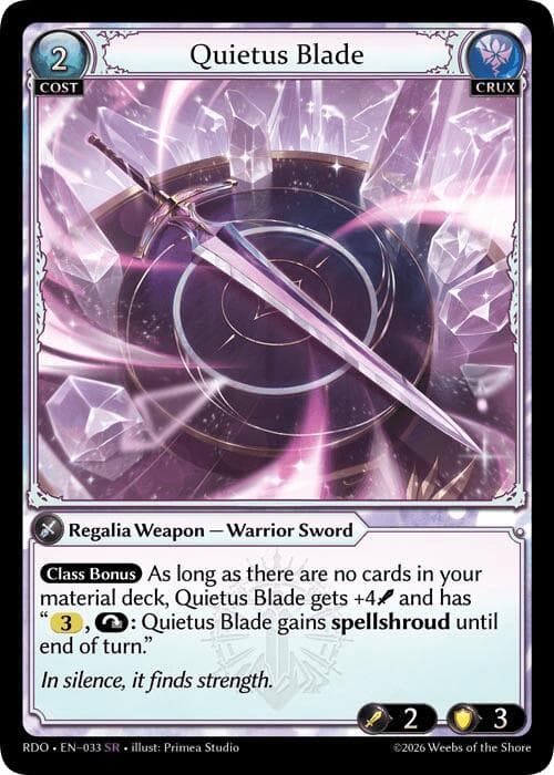 Quietus Blade — Radiant Origins card