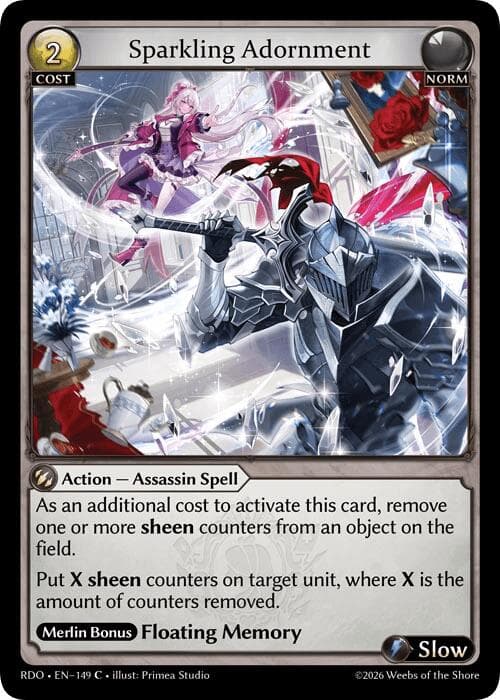 Sparkling Adornment (Curio Foil) — Radiant Origins card