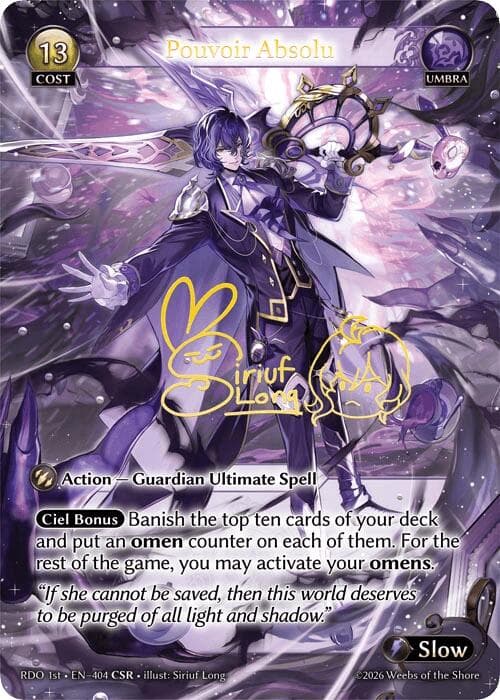 Pouvoir Absolu (CSR) — Radiant Origins card