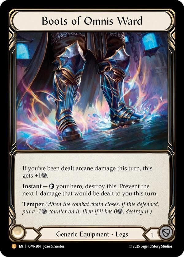 Boots of Omnis Ward — Omens of the Third Age card