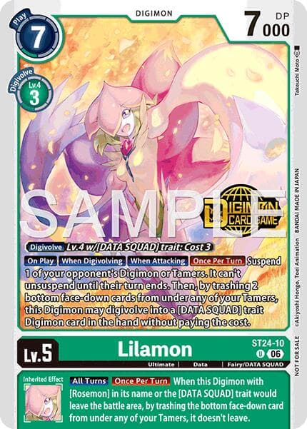 Lilamon (Welcome Tamers Pack Vol.2) — Starter Deck 24: Data Squad Release Event Cards card