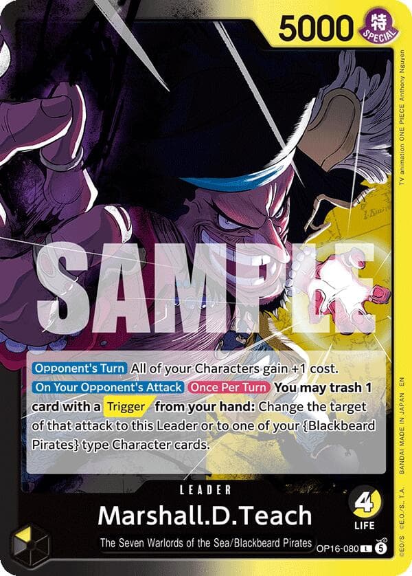 Marshall.D.Teach (080) — The Time of Battle card