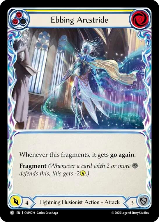 Ebbing Arcstride (Yellow) — Omens of the Third Age card