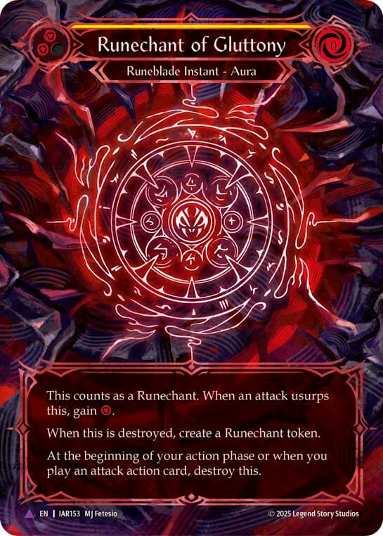 Runechant of Gluttony (Yellow)(Marvel) — Omens of the Third Age card