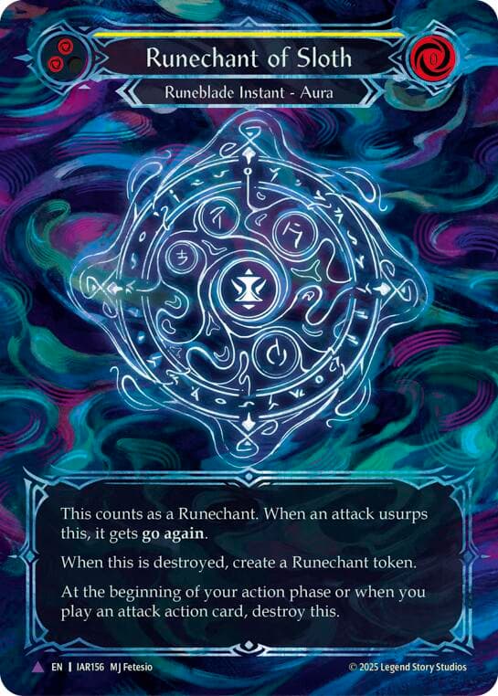 Runechant of Sloth (Yellow)(Marvel) — Omens of the Third Age card