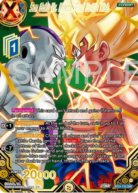 Son Goku Vs. Frieza, Final Battle Wish (DBR)