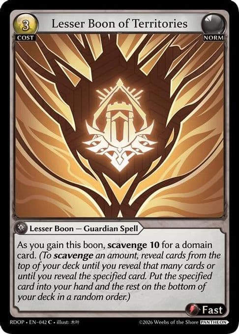 Lesser Boon of Territories
